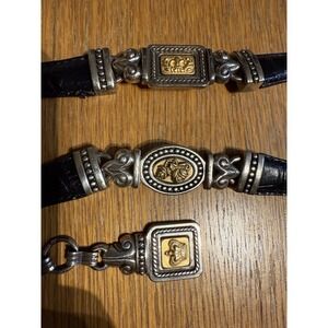 Vintage 1996 Concho Leather Belt Coin Medallion Silver Gold Western Boho 90s